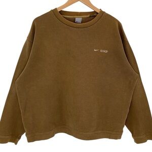 Vintage Nike large ribbed long sleeve crewneck sweatshirt Y2K 90s green men